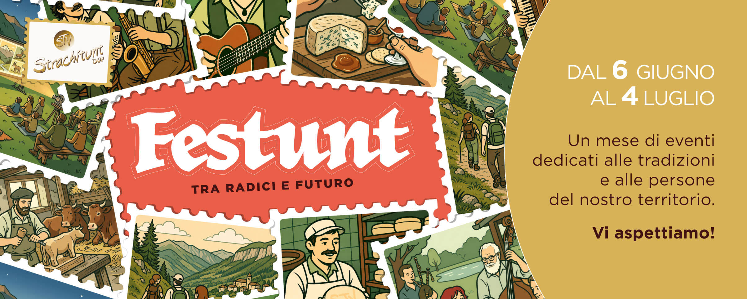 Festunt Val Taleggio banner della festa della terra e dei mestieri